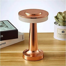 LED Lamp with Touch Control | Decorative Desk Lamp, Portable Metal LED Table Lamp, USB Rechargeable, 3 Color, 3 Levels Brightness, Dimmable Eye Protection Modern Lamp for Home Decor Party Kids Room Bedroom (1 Pc)