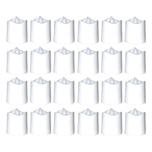 White LED tealight candles with a flickering effect